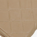 Chanel Beige Quilted Leather Vintage Full Flap Wallet On Chain WOC With Gold-Tone Hardware