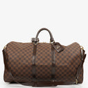 Louis Vuitton Keepall 55 Bandoulière Damier Ebene Travel Bag