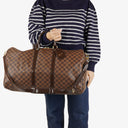Louis Vuitton Keepall 55 Bandoulière Damier Ebene Travel Bag