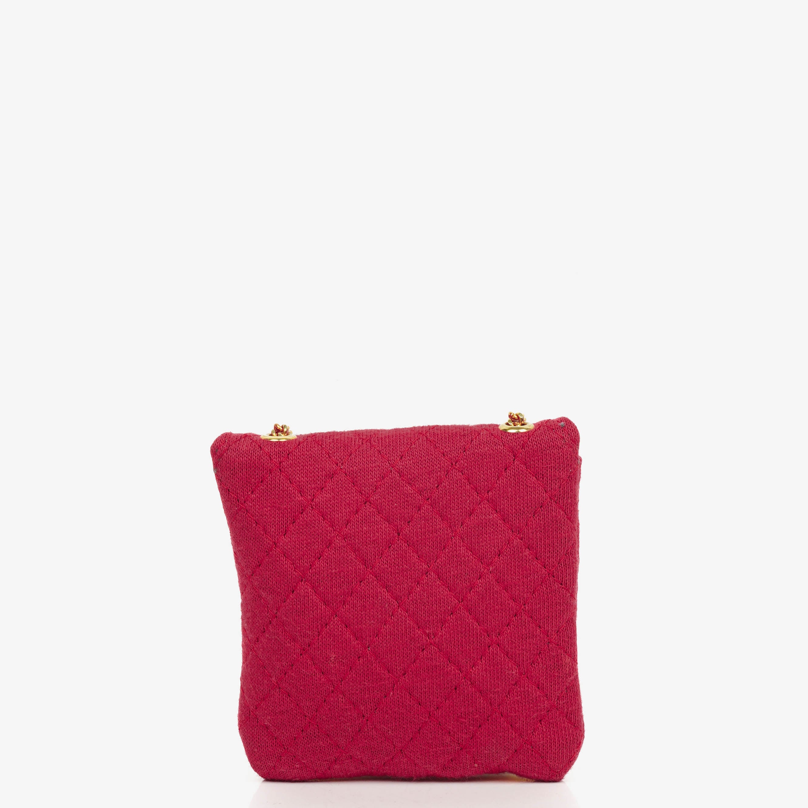 Chanel Micro Jersey Stepp-rote Klappentasche