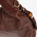 Gucci New Jackie Diamante Leather Bamboo Tassel Hobo Bag