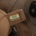 Sac cabas shopping North/South Deauville en toile beige Chanel
