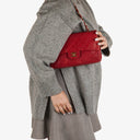 Chanel Vintage Classic Medium Double Flap Bag in Quilted Red Lambskin with 24-karat Gold-Plated Hardware