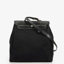 Hermes Herbag Canvas Vache Hunter Black 2 In 1 Bag