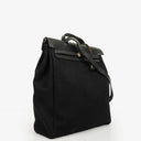Hermes Herbag Canvas Vache Hunter Black 2 In 1 Bag