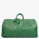 Louis Vuitton Keepall 55 Green EPI Leather Travel Bag
