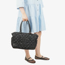 Chanel Black Paris New York Line Tote Bag