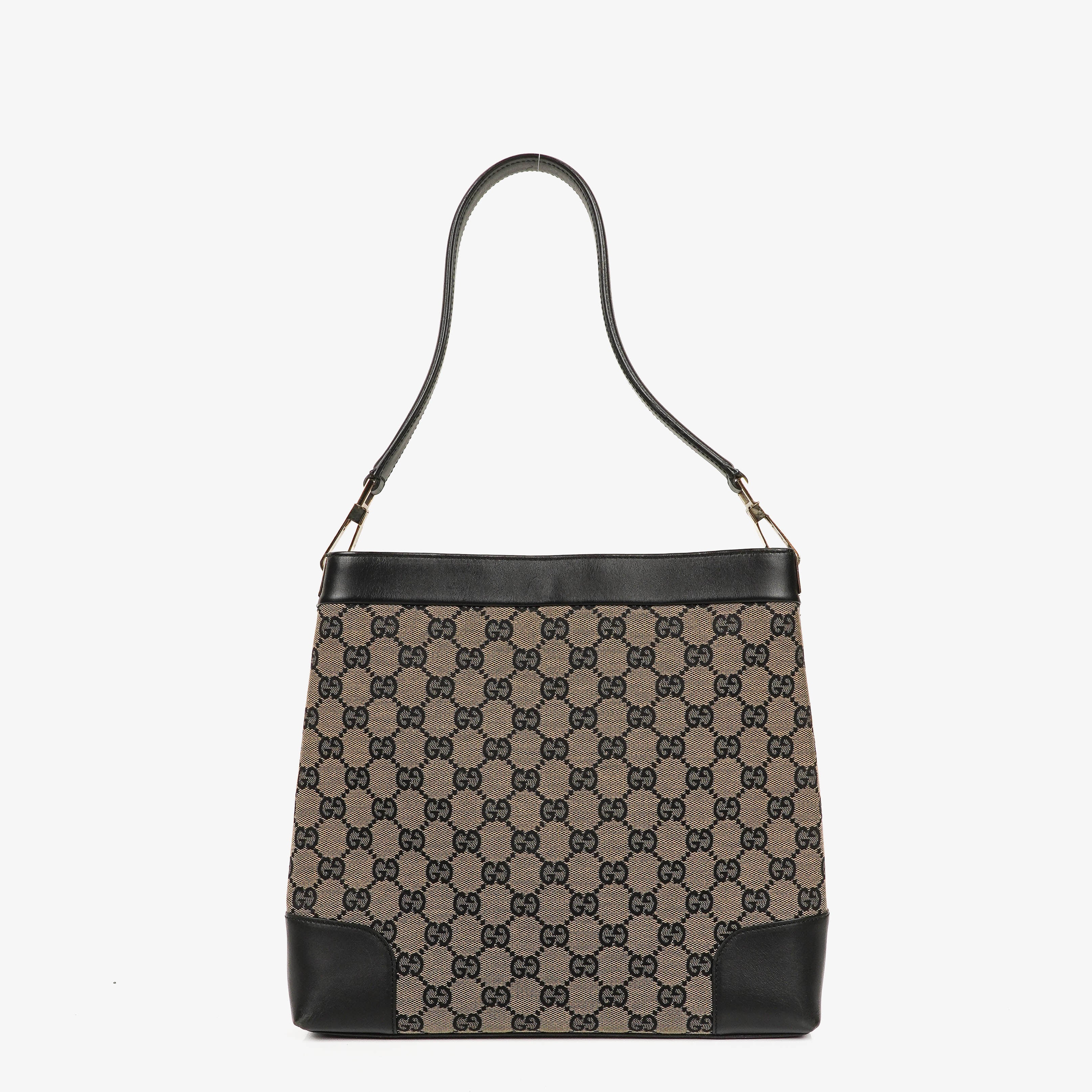 Gucci GG Canvas And Leather Shoulder Hobo Bag