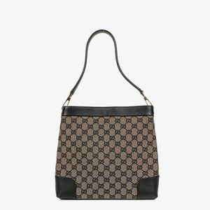Gucci GG Canvas And Leather Shoulder Hobo Bag