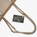 Sac cabas shopping North/South Deauville en toile beige Chanel