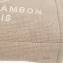 Sac cabas shopping North/South Deauville en toile beige Chanel