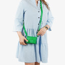 Bottega Veneta Mini Cassette Parakeet Maxi Intrecciato Leather Crossbody Bag