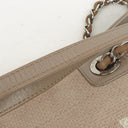 Sac cabas shopping North/South Deauville en toile beige Chanel