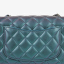 Chanel Mini Rectangular Iridescent Lambskin Quilted Turquoise Flap Bag