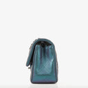 Chanel Mini Rectangular Iridescent Lambskin Quilted Turquoise Flap Bag