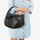 Bottega Veneta Medium Black Nappa Studded Hobo Bag
