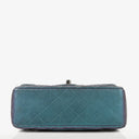 Chanel Mini Rectangular Iridescent Lambskin Quilted Turquoise Flap Bag