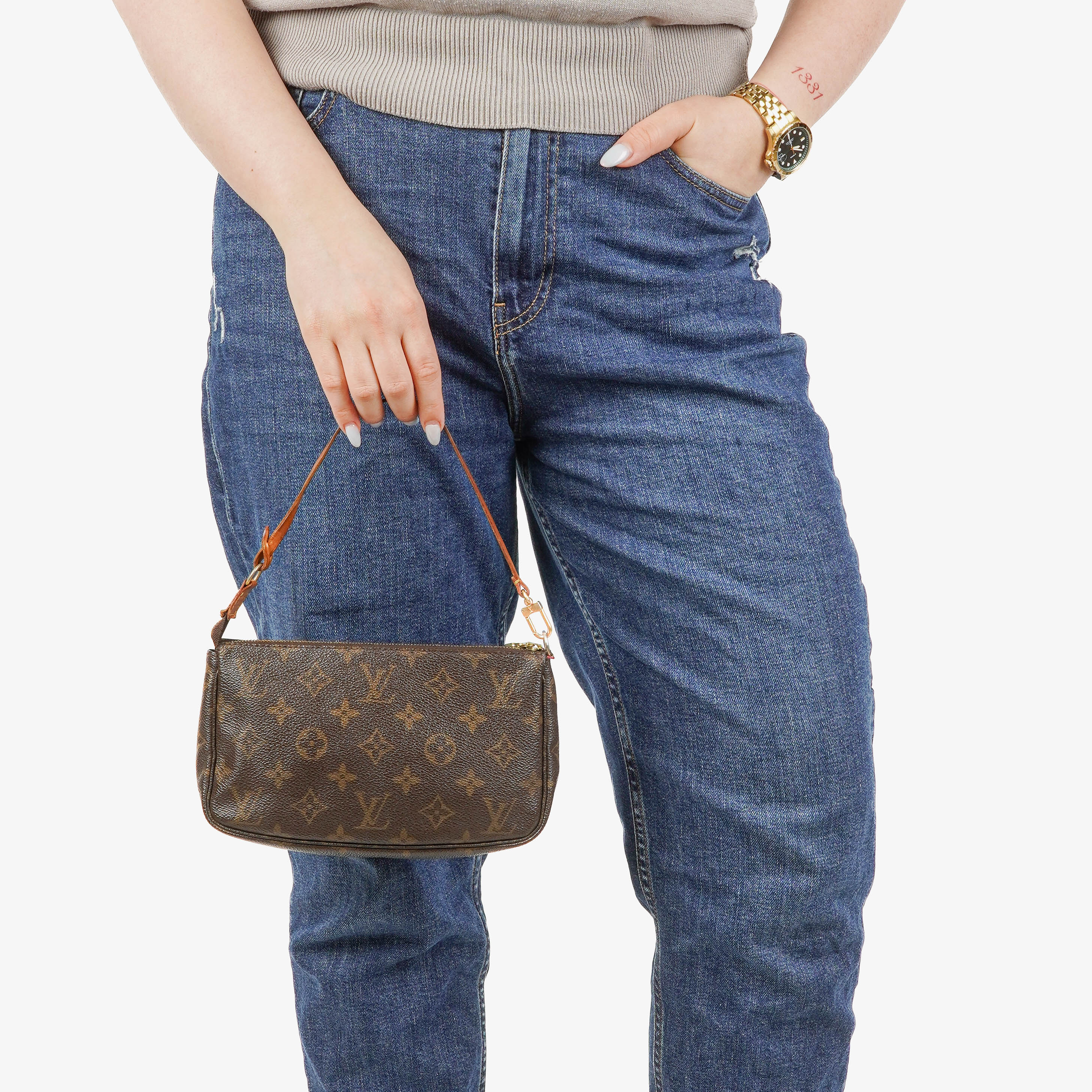 Louis Vuitton Pochette Accessoires &nbsp;Monogram Canvas Clutch Bag