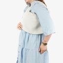 Bottega Veneta Nappa Intrecciato Medium Veneta Hobo White