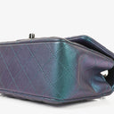 Chanel Mini Rectangular Iridescent Lambskin Quilted Turquoise Flap Bag