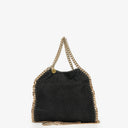 Stella McCartney Falabella Mini Tote Black Vegan Shaggy Deer Fold Over Bag