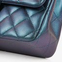 Chanel Mini Rectangular Iridescent Lambskin Quilted Turquoise Flap Bag