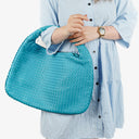 Bottega Veneta Nappa Intrecciato Turquoise Veneta Large Hobo Bag