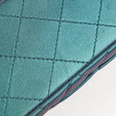 Chanel Mini Rectangular Iridescent Lambskin Quilted Turquoise Flap Bag