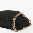 Stella McCartney Falabella Mini Tote Black Vegan Shaggy Deer Fold Over Bag