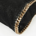 Stella McCartney Falabella Mini Tote Black Vegan Shaggy Deer Fold Over Bag