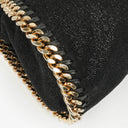 Stella McCartney Falabella Mini Tote Black Vegan Shaggy Deer Fold Over Bag