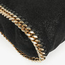 Stella McCartney Falabella Mini Tote Black Vegan Shaggy Deer Fold Over Bag