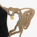 Stella McCartney Falabella Mini Tote Black Vegan Shaggy Deer Fold Over Bag