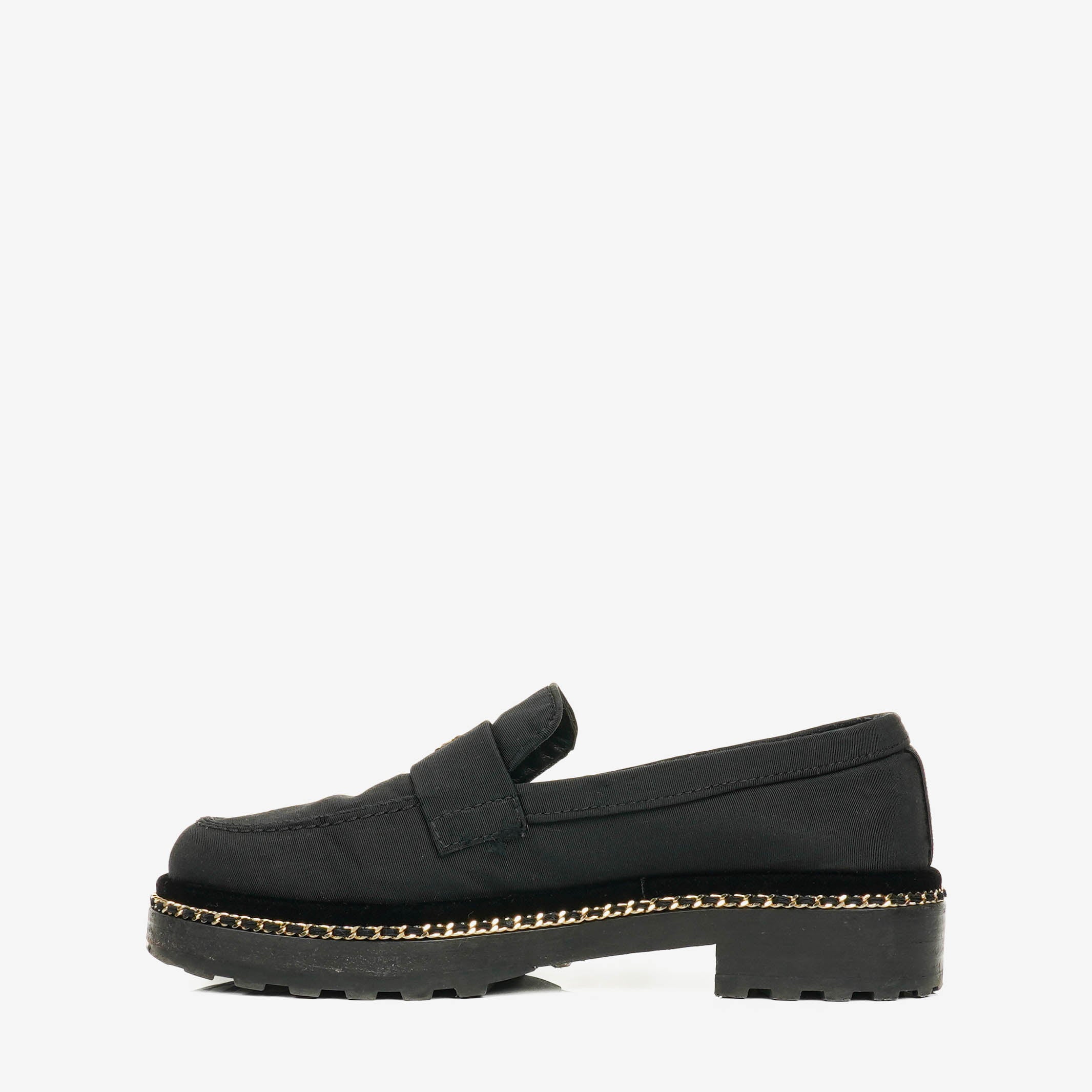 Mocassins à plateforme en velours Chanel CC&nbsp;