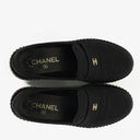 Chanel CC Velvet Platform Mocassins Loafers