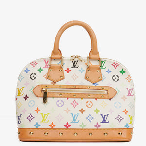 Louis Vuitton x Takashi Murakami Alma PM White Monogram Multicolor Bag