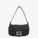 Fendi Baguette Black Neoprene Shoulder Bag