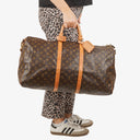 Louis Vuitton Keepall 55 Bandoulière Monogram Canvas Travel Bag