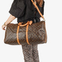 Louis Vuitton Keepall 55 Bandoulière Monogram Canvas Travel Bag