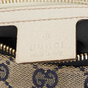 Gucci Navy Blue GG Fabric Chain Horsebit Hobo Bag