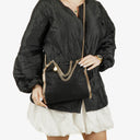 Stella McCartney Falabella Mini Tote Black Vegan Shaggy Deer Fold Over Bag