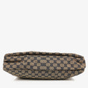 Gucci Navy Blue GG Fabric Chain Horsebit Hobo Bag