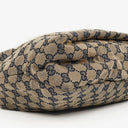 Gucci Navy Blue GG Fabric Chain Horsebit Hobo Bag