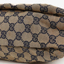 Gucci Navy Blue GG Fabric Chain Horsebit Hobo Bag
