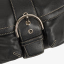 Coach Black Leather Soho Buckle Flap Bag