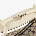 Gucci Navy Blue GG Fabric Chain Horsebit Hobo Bag