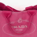 Prada Peonia Canapa Denim Logo Tote Bag