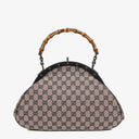 Gucci Bambbo Top Handle Frame GG Canvas Bag