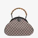Gucci Bambbo Top Handle Frame GG Canvas Bag