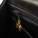 Chanel Black Quilted Patent Leather Top Handle Flap Bag With 24K Gold-Plated Hardware